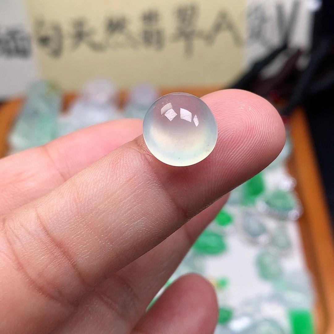 翡翠裸石缅甸天然A货翡翠冰种蛋面