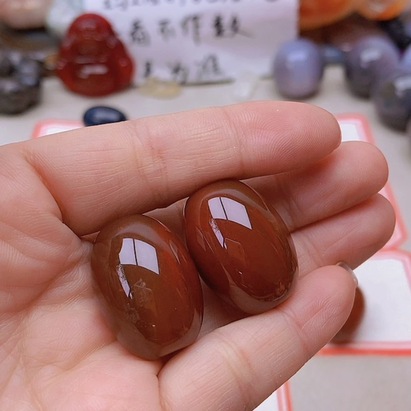 【闪购商品】未镶嵌玛瑙/玉髓珠宝半成品朱**意