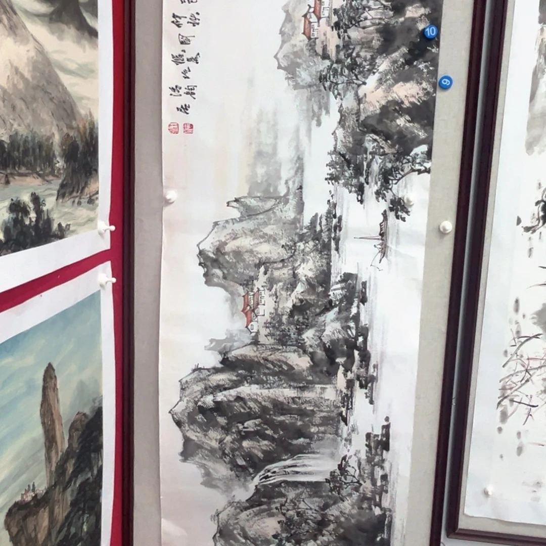 硕***人国画绘画作品多次参加全国