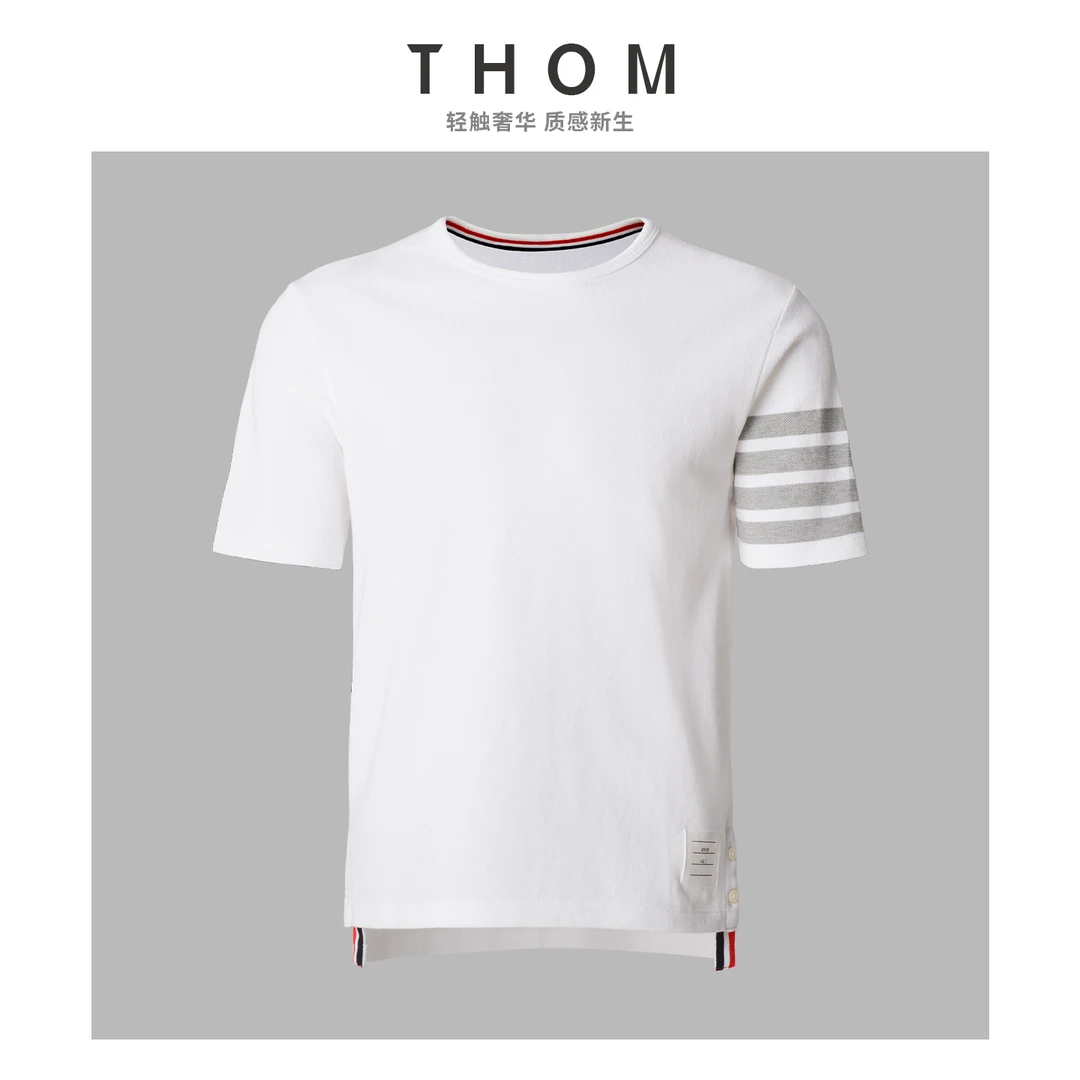 【四条文化】潮牌休闲短袖T恤男女同款夏季简约纯棉圆领上衣TBA0009