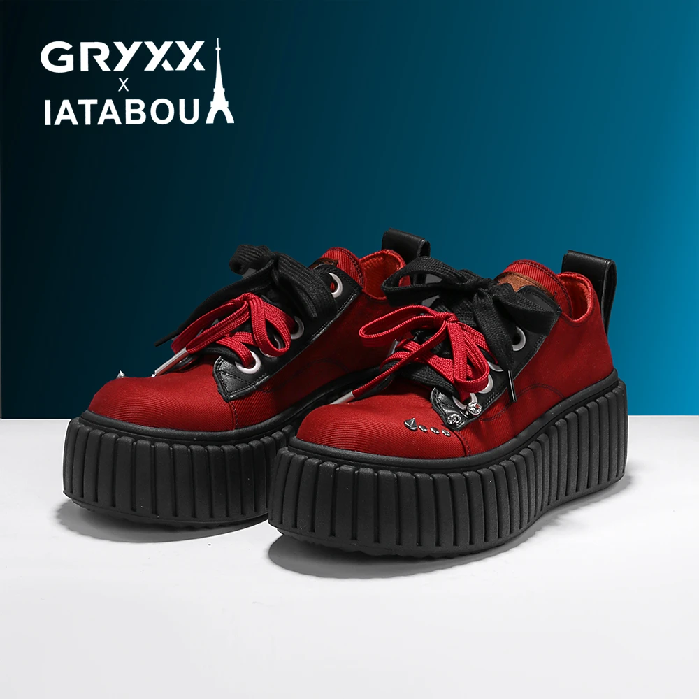 【开运穿搭】IATABOU联名GX高端潮牌厚底增高透气女鞋GX9039-7