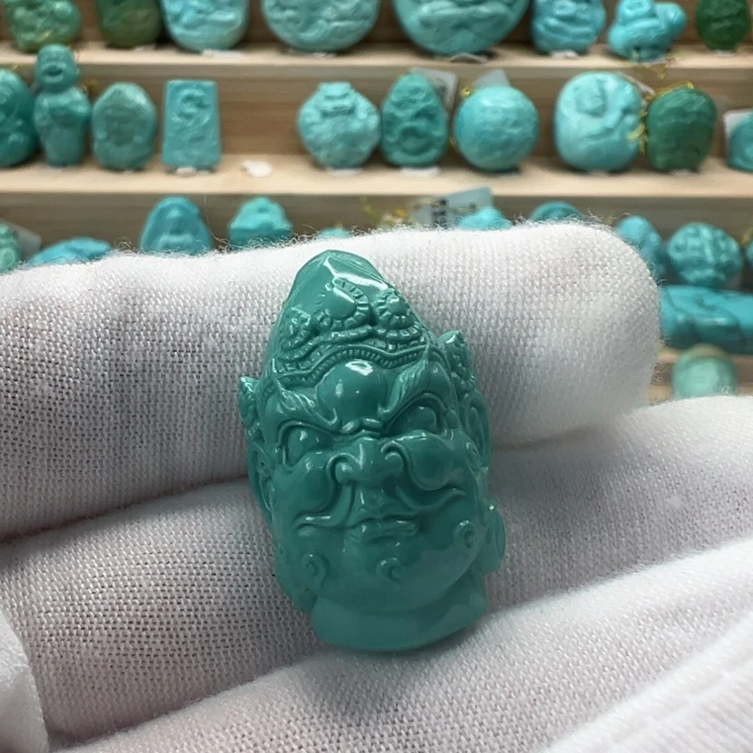 未镶嵌绿松石黄财神 16.6mm
