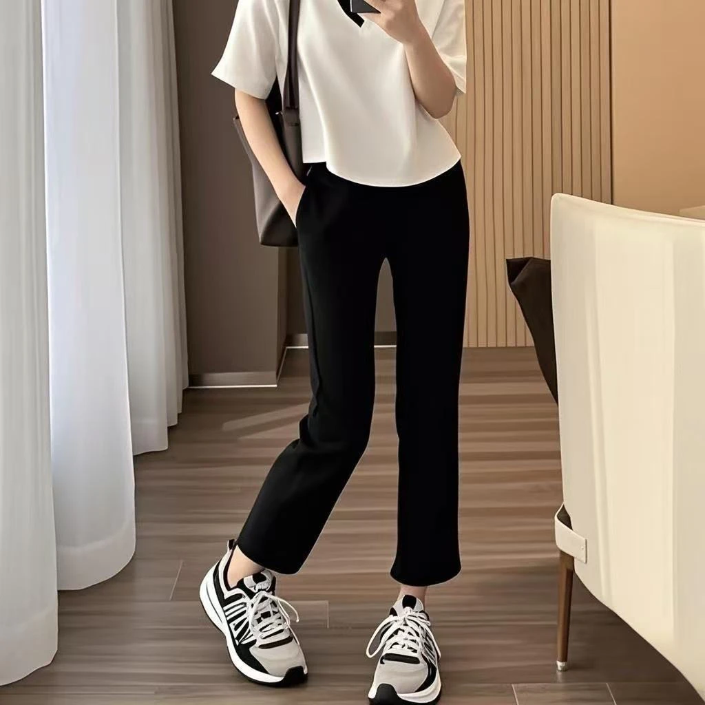 牛仔裤女2025夏季新款高腰显瘦百搭弹力修身显瘦直筒烟管裤子