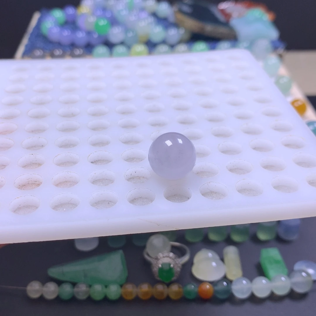 翡翠未镶嵌手链13.5翡翠圆珠