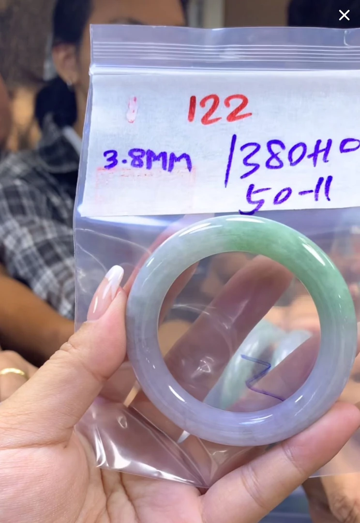 定制翡翠未镶嵌毛货122手镯50+1380元+拍一发一