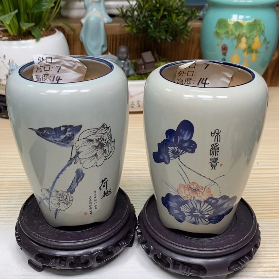 紫砂陶瓷花盆浮力