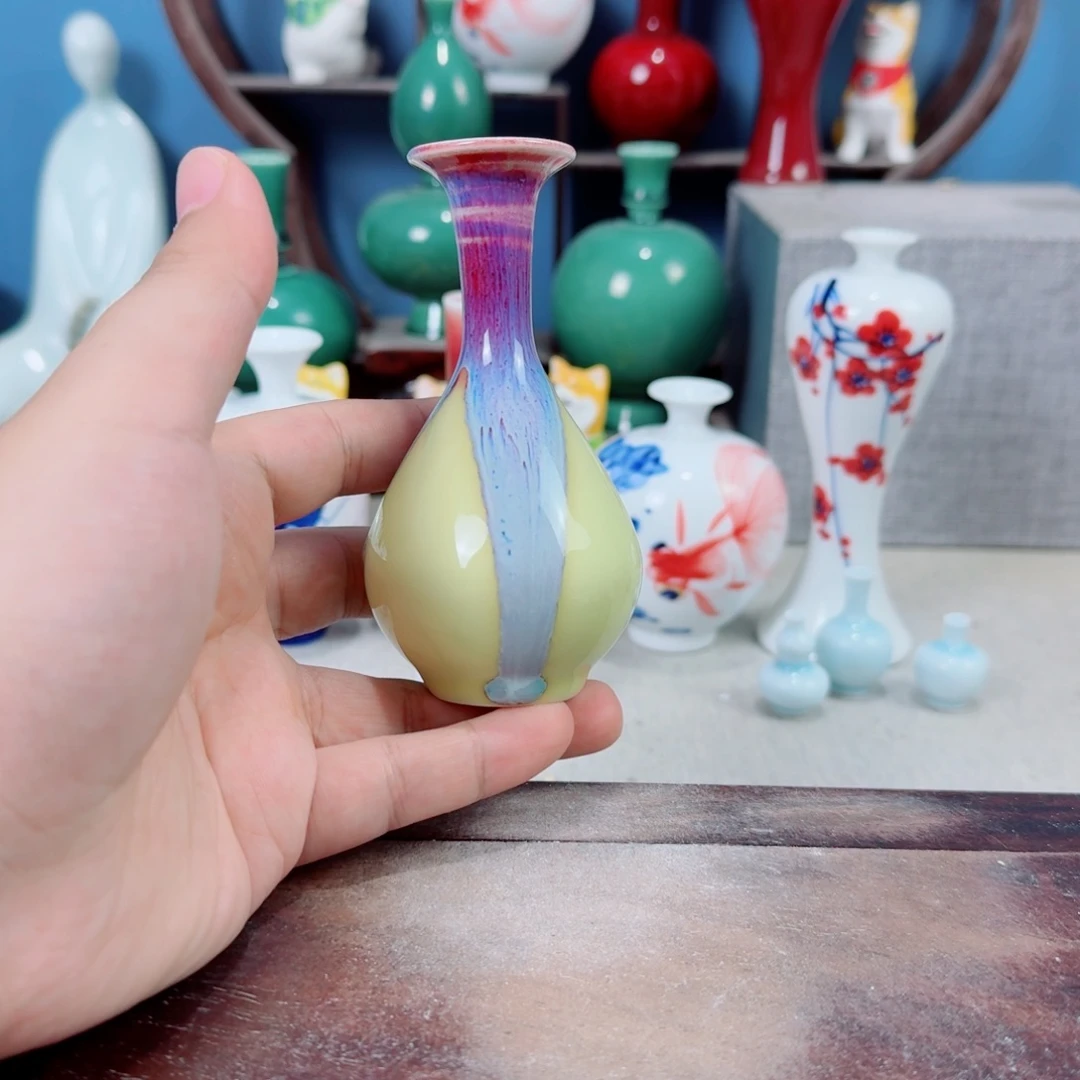 陶瓷手工小花器摆件