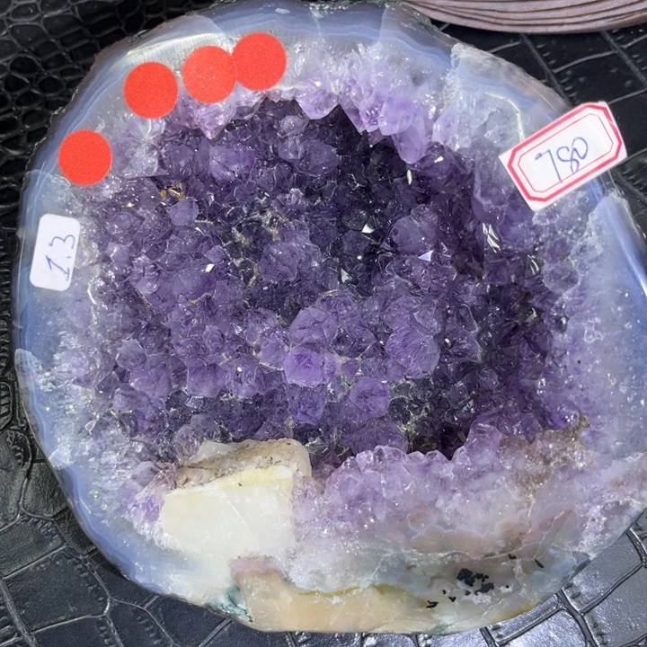 未镶嵌发饰水晶奇石紫晶洞