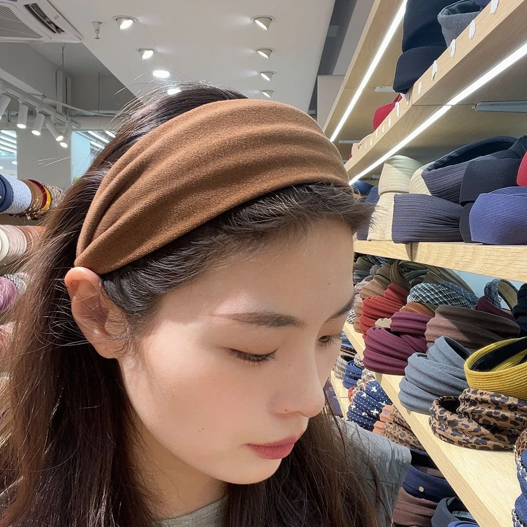 布艺非金属深咖色发带发箍