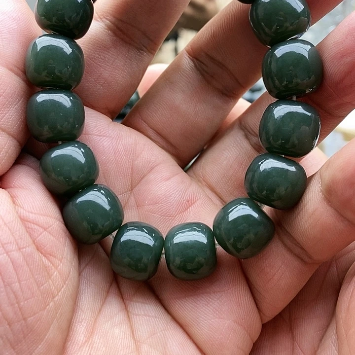 【闪购商品】手链未镶嵌和田玉14冰瓷蓝