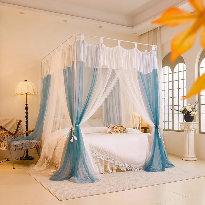 奢华新款双层宫廷蚊帐三开门蚊帐家用1.5m卧室1.8m公主风防蚊蚊帐