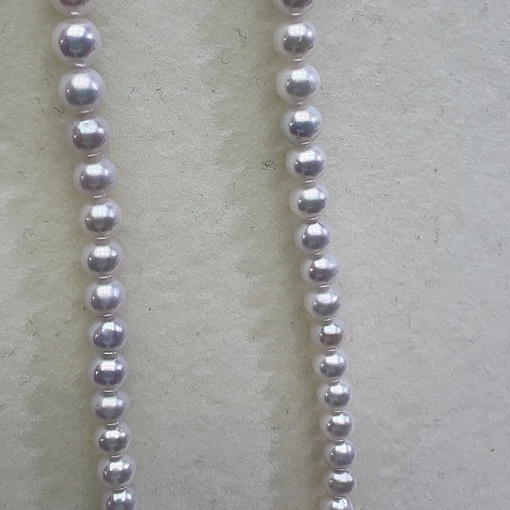 淡水珍珠银S925镶嵌颈饰➕5-5.5极光炫彩