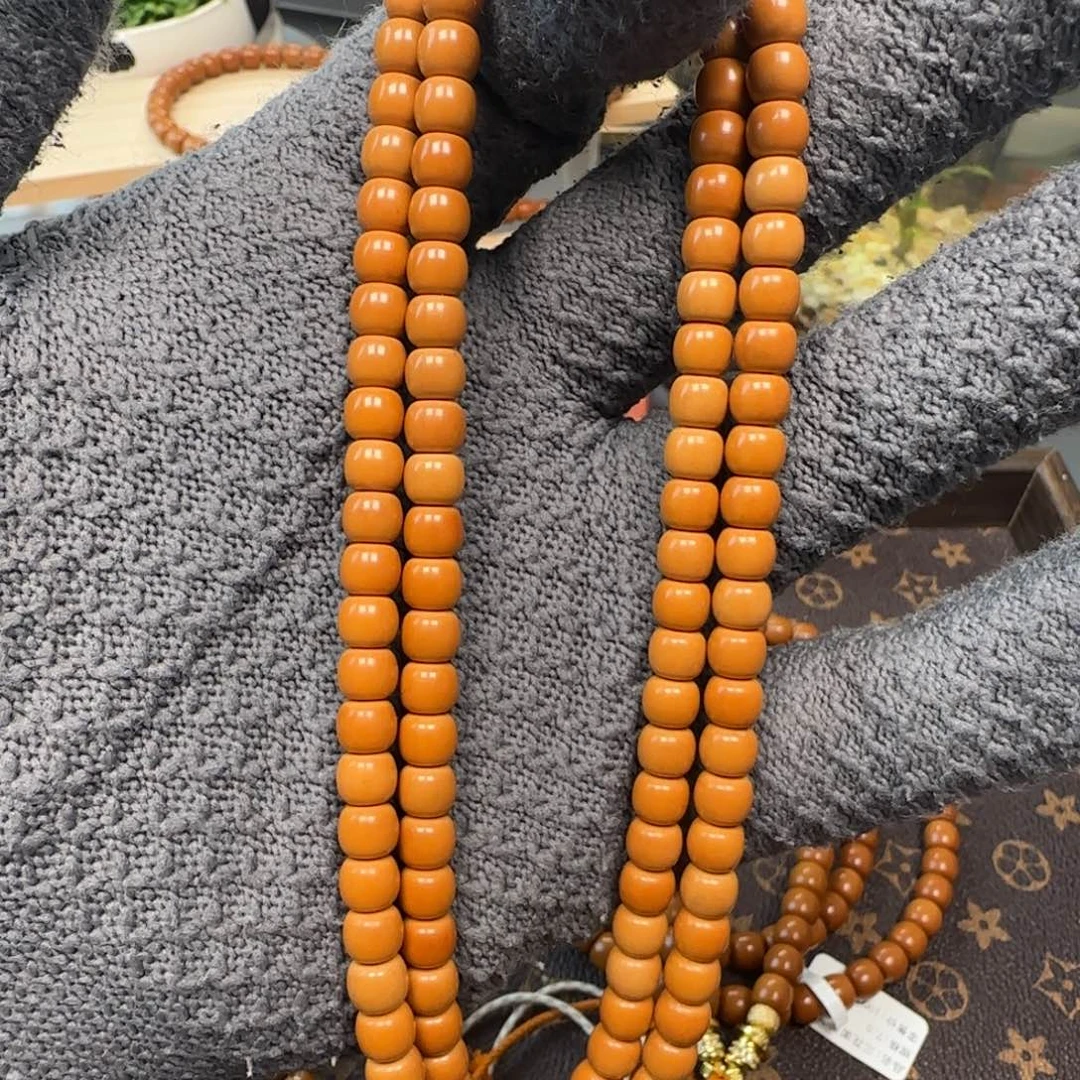 橄榄核吊坠老挝6.2mm全无白108