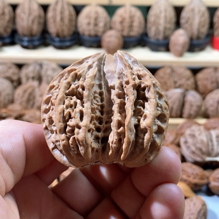 文玩核桃把件双棒连体单只