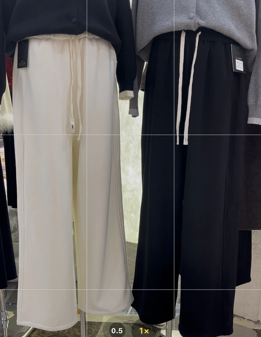 阔腿裤冬季秋冬高腰微弹休闲裤简约短裤女装百搭卫裤