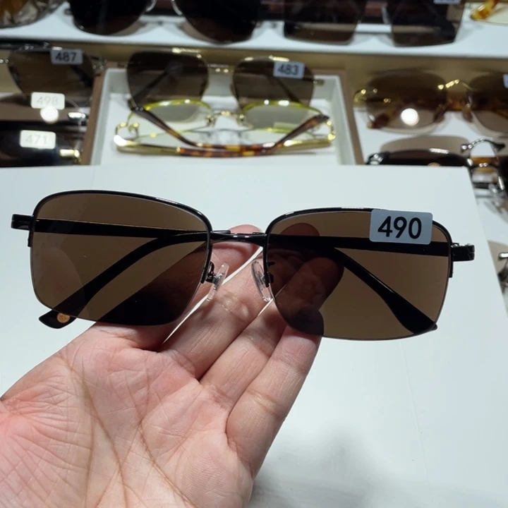 无框茶水晶半框 490