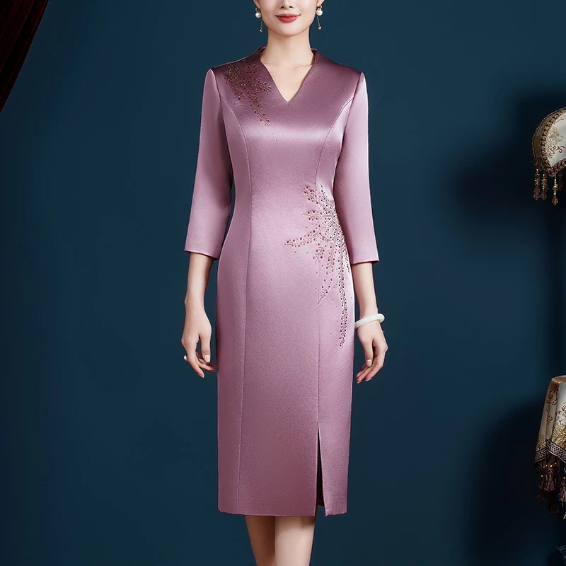喜婆婆婚宴装2025新款结婚妈妈礼服平时可穿气质高端婚礼高贵年轻