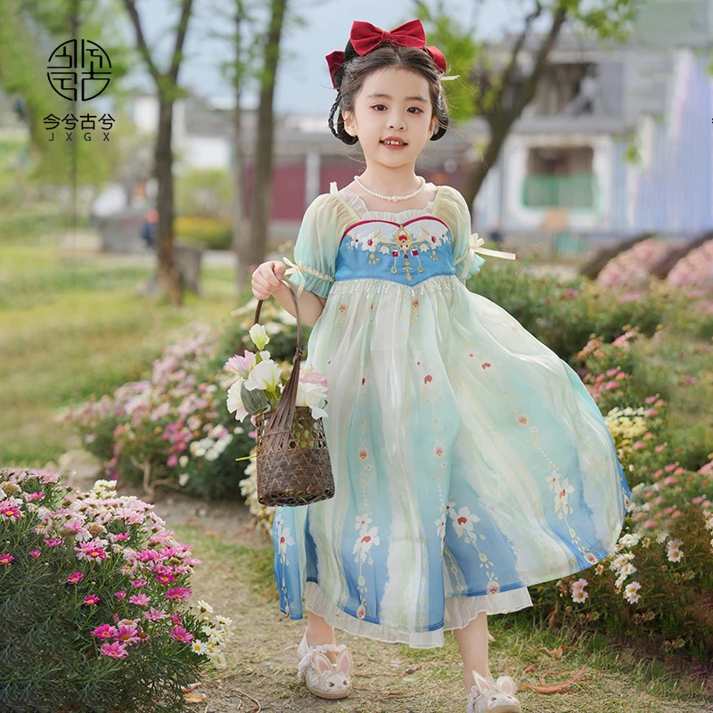 【木兰】今兮古兮儿童女童夏季古风薄款中国风小女孩仙气齐胸襦裙