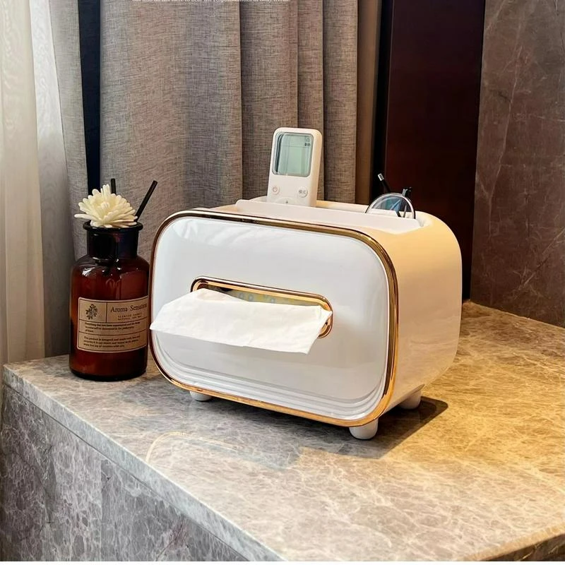 轻奢抽纸PET客厅收纳盒纸巾自主设计家用多功能桌面创意简约办公