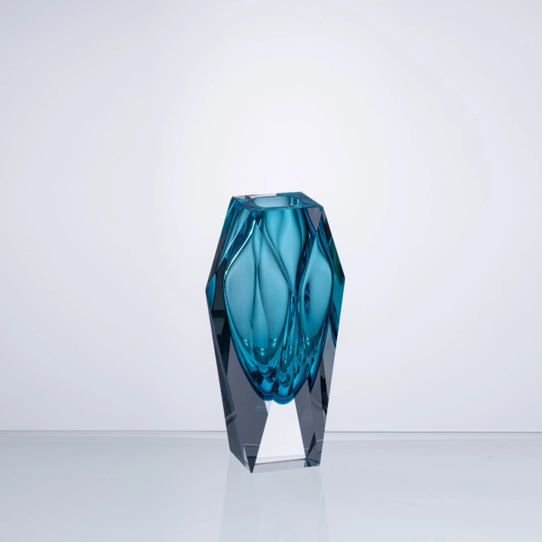 安桔东方美学【艺术花器】新中式茶具纯手工极简送礼水晶琉璃摆件