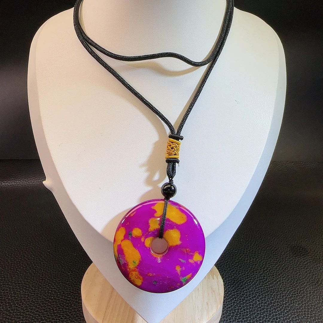 【紫彩舒平安扣牌项链44M】时尚百搭男女同款项链