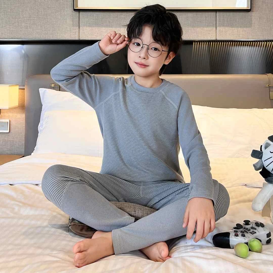 男童保暖内衣套装新款冬季防寒保暖中大童儿童秋衣秋裤家居睡衣