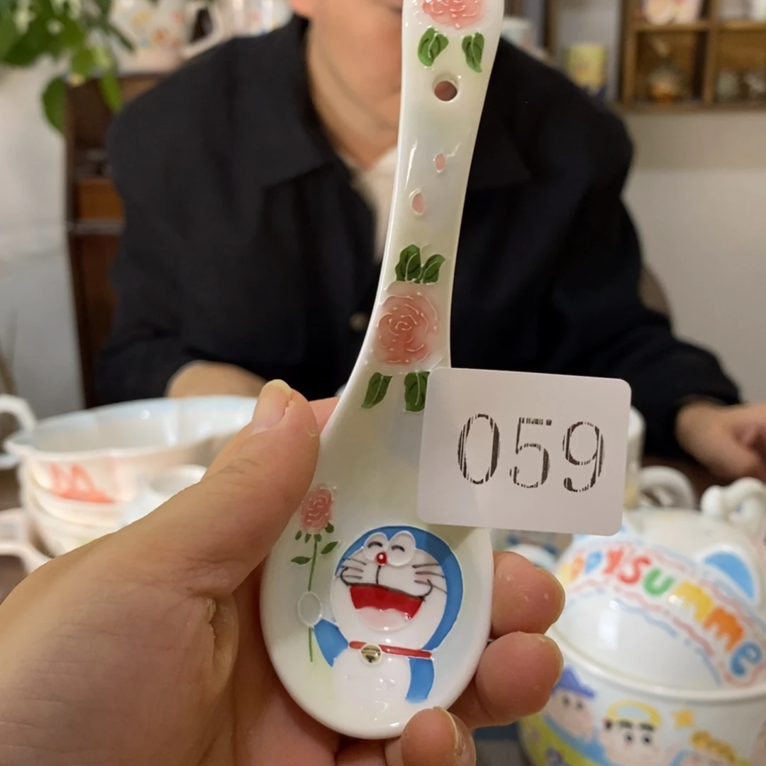 瓷片景德镇釉下彩手绘