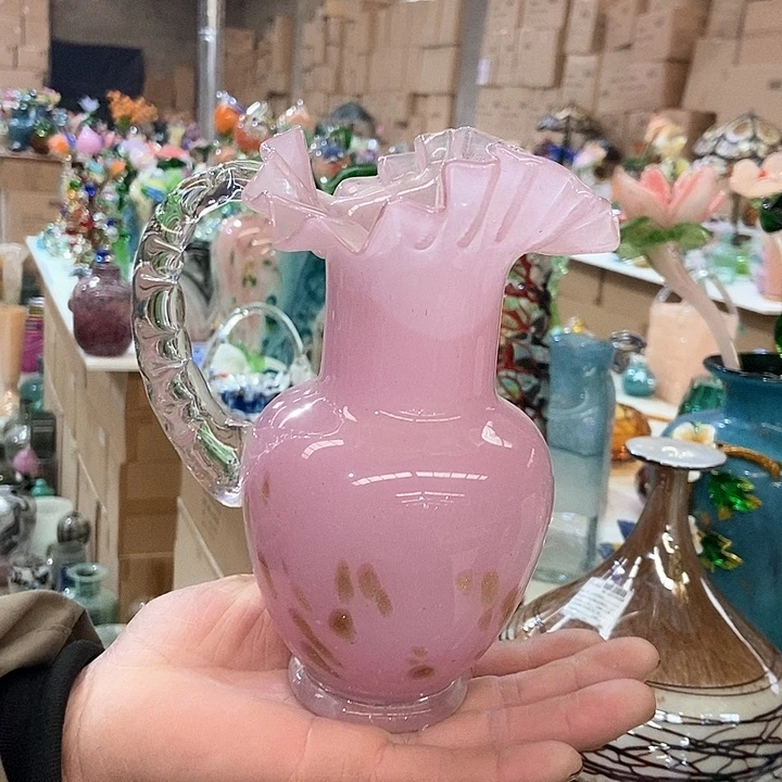 琉璃花瓶高19厘米口径4