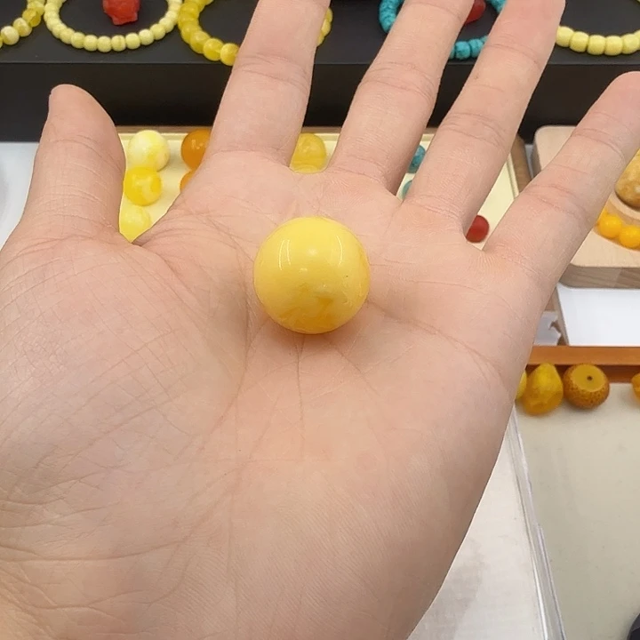 蜜蜡金角蜜带腰花单颗