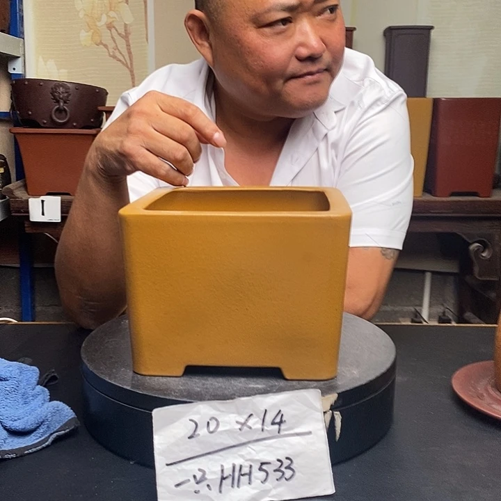 紫砂花盆货号一只HH533