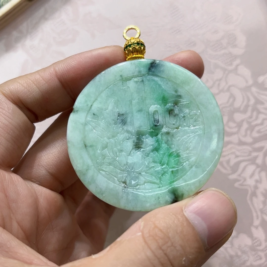 吊坠(赠链)合金翡翠代编织