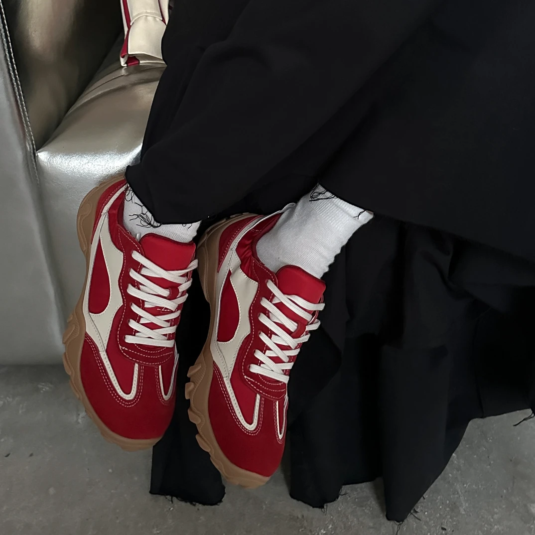 SGIRL【A683-2】户外登山德训鞋2026新款红色时尚休闲运动徒步板鞋