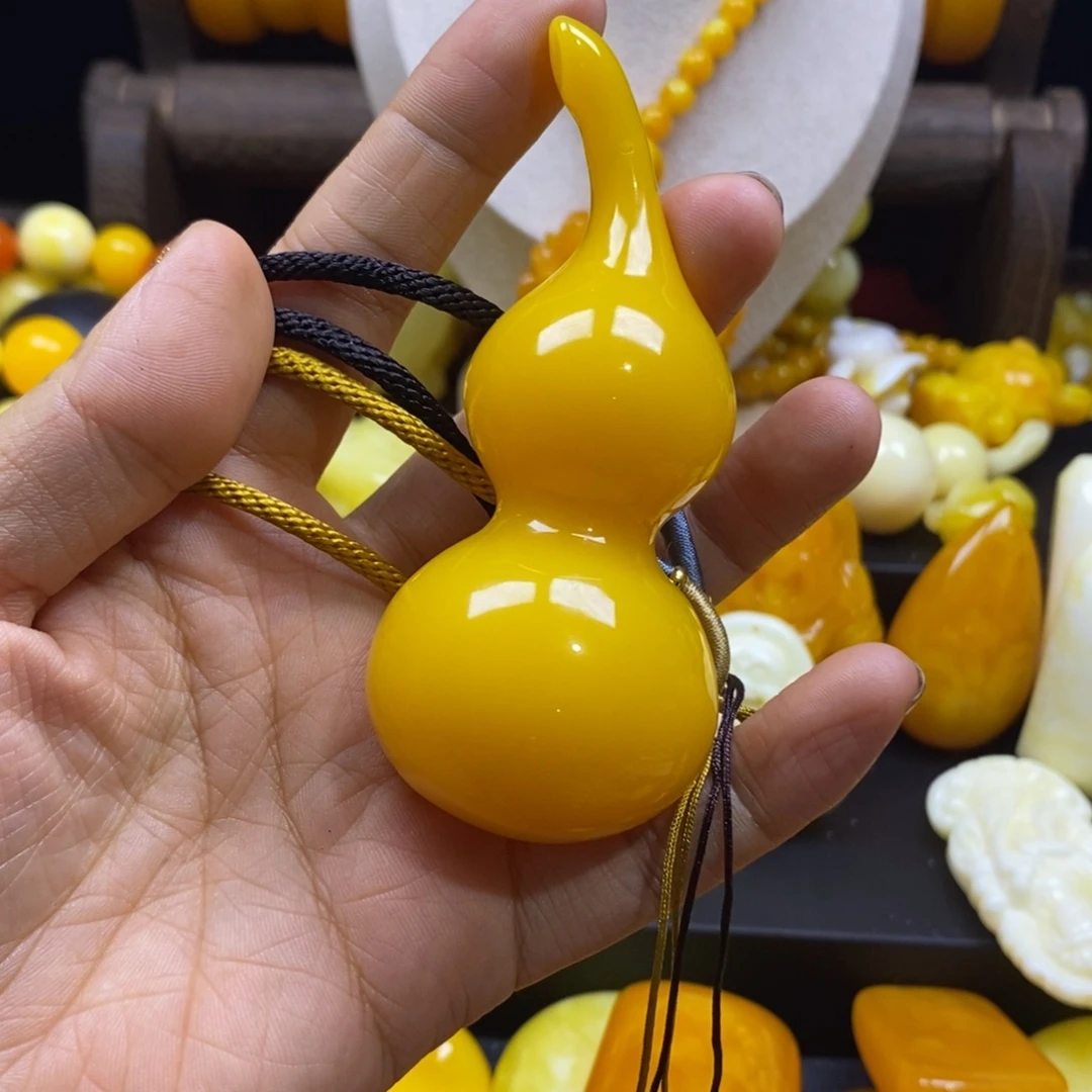 琪***F非金属全品无暇鸡油黄大号葫芦精品