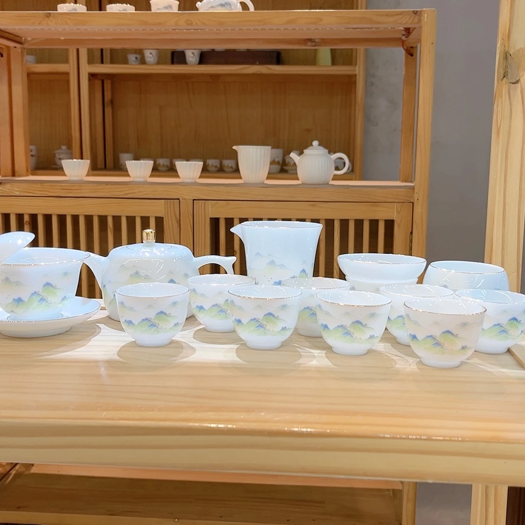 【御瓷斋】冰种玉瓷茶具套装