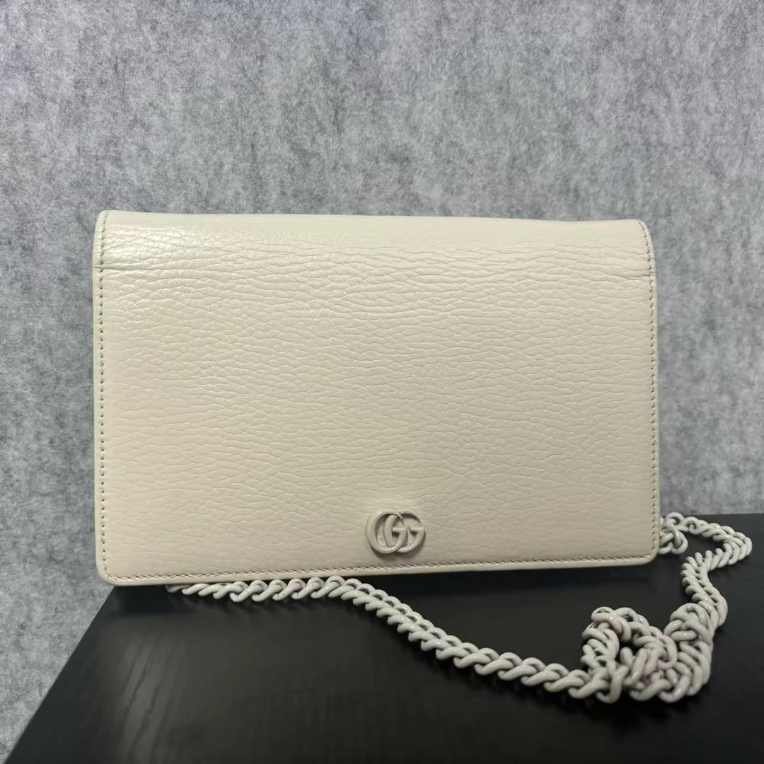 99新 GUCCI/古驰 新款白风琴woc/单肩包/严选
