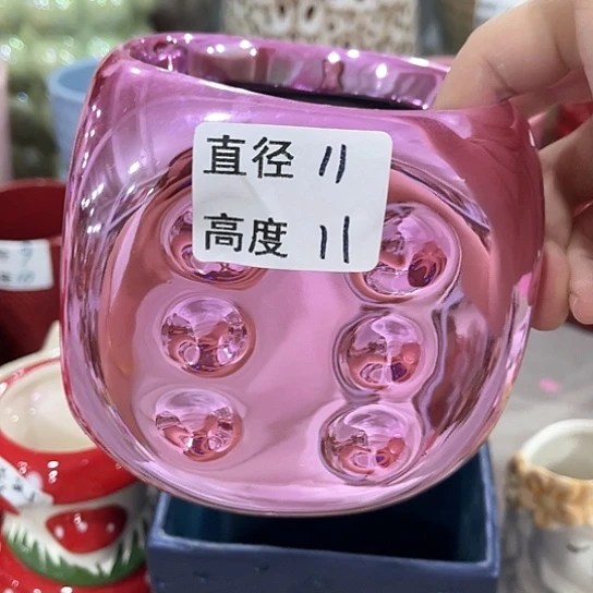 多肉绿植陶瓷花盆9.9包邮，有孔