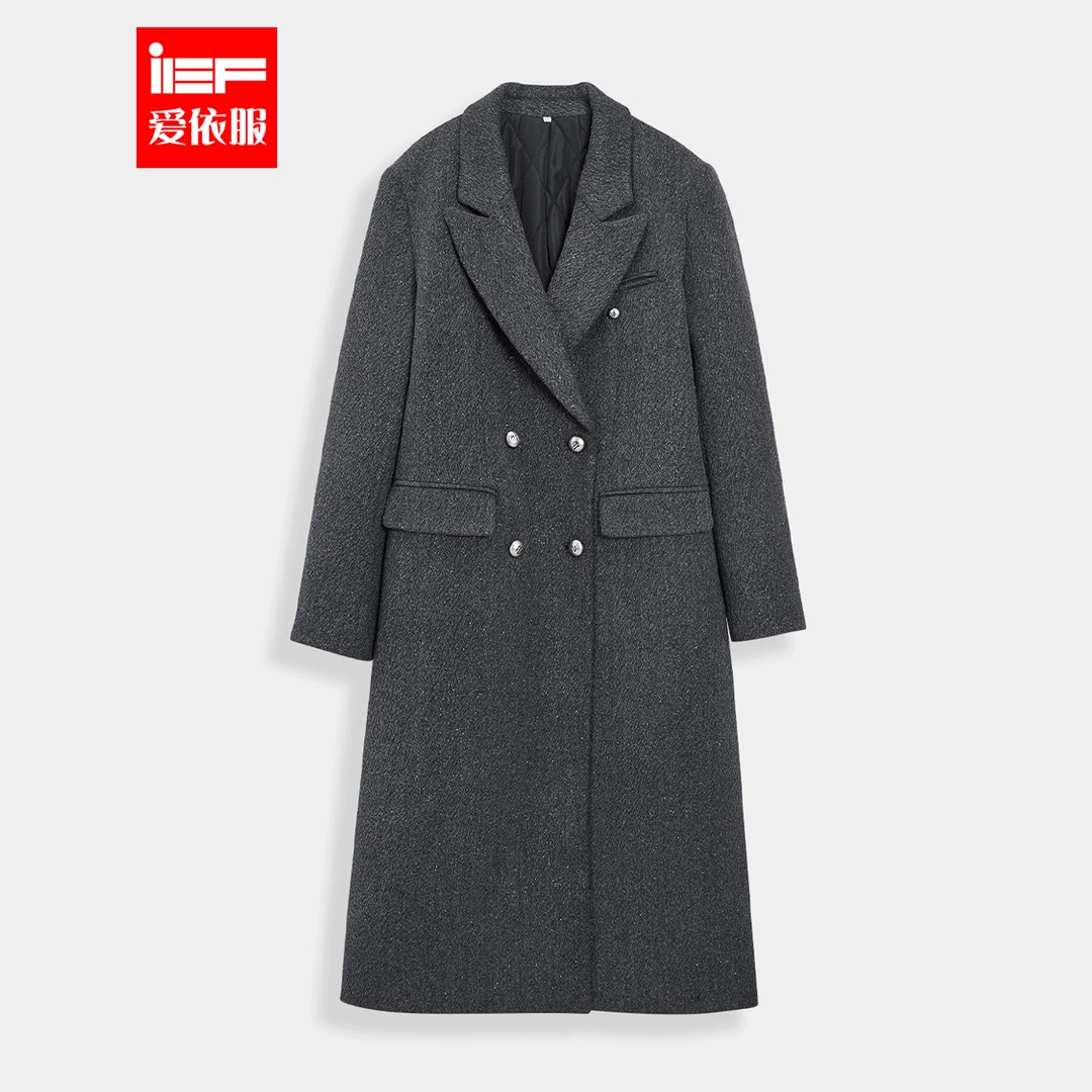 IEF/爱依服2025冬季新款法式名媛气质高级感通勤百搭保暖长款外套