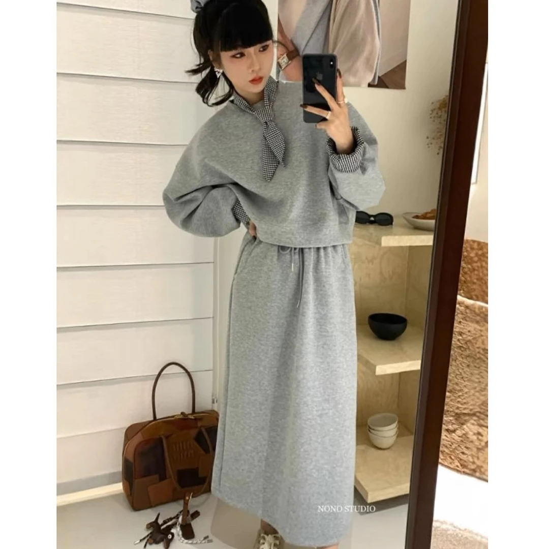 秋冬显瘦时尚休闲洋气韩版秋季套装 2025年春季韩国东大门宽松纯