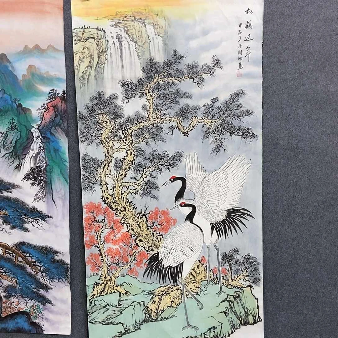 国画四尺花鸟一副