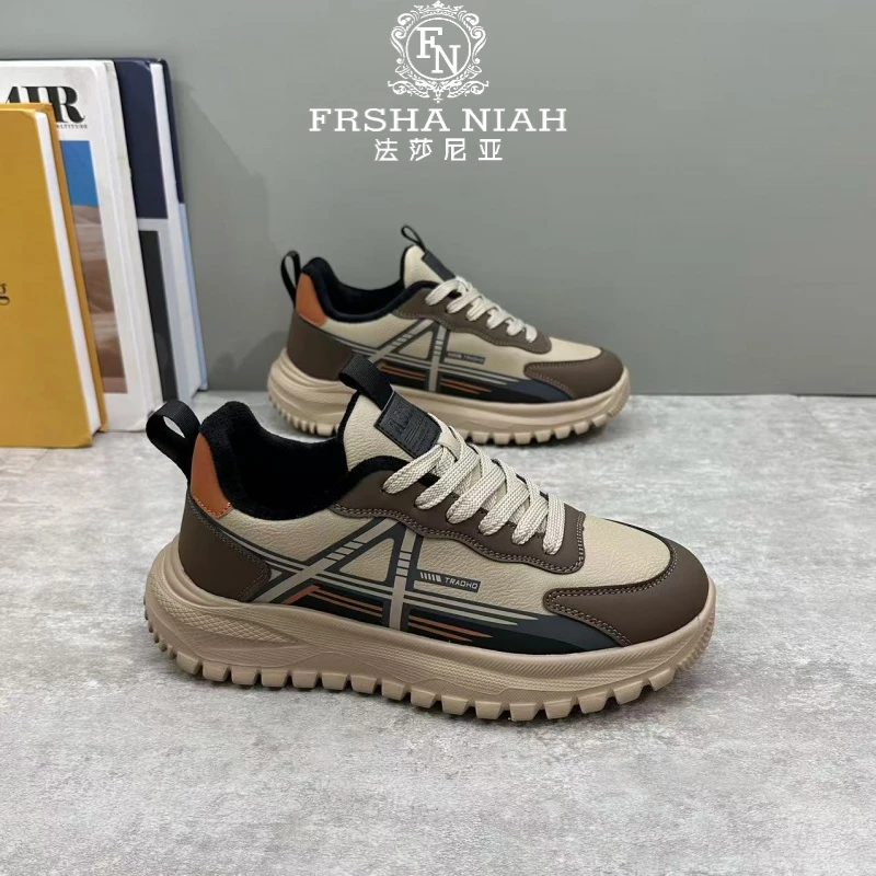 法莎尼亚男鞋2025冬季新款加绒保暖休闲运动鞋轻便厚底百搭爆款跑