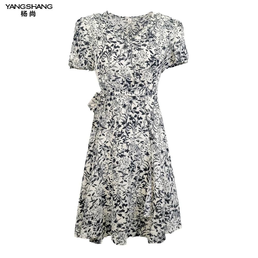 【蔓雅幽枝】YANGSHANG 春夏新款圆领连衣裙-90M170
