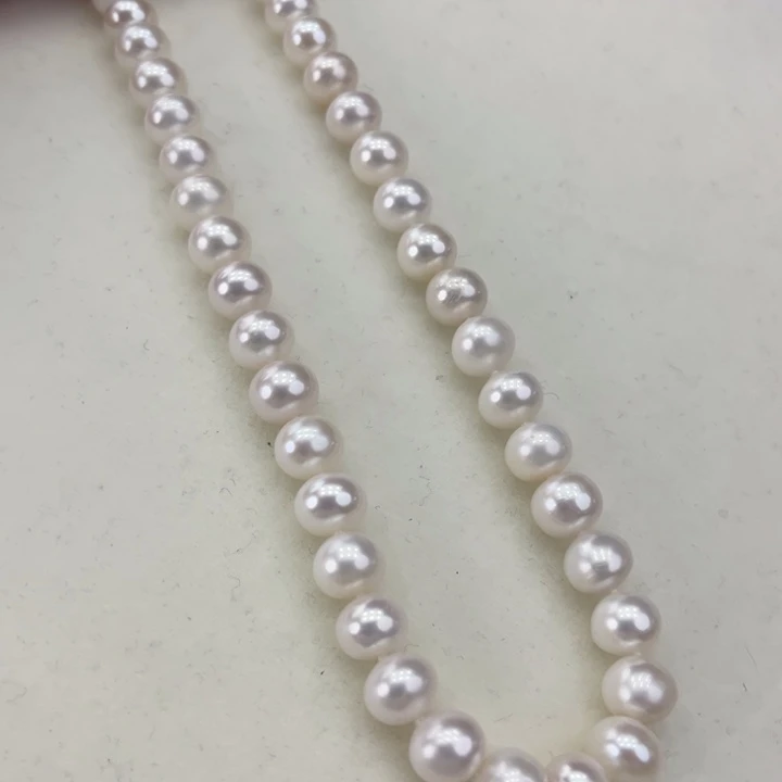 淡水珍珠颈饰银S925镶嵌卡9炫彩高品