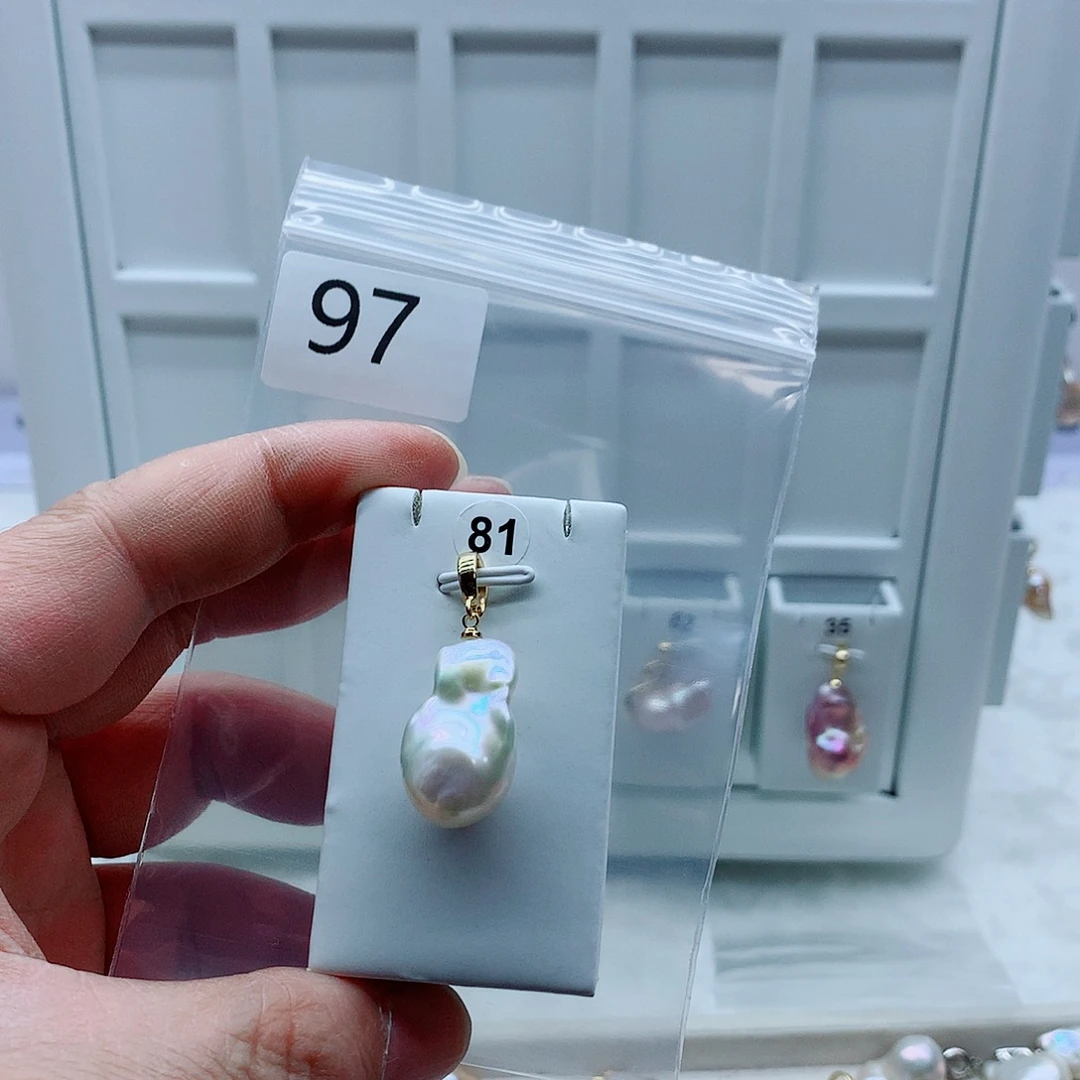 合金吊坠(不含链)淡水珍珠