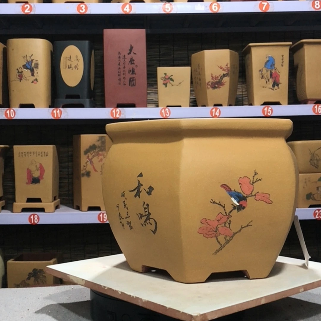 【闪购商品】紫砂花盆一**你手工制作