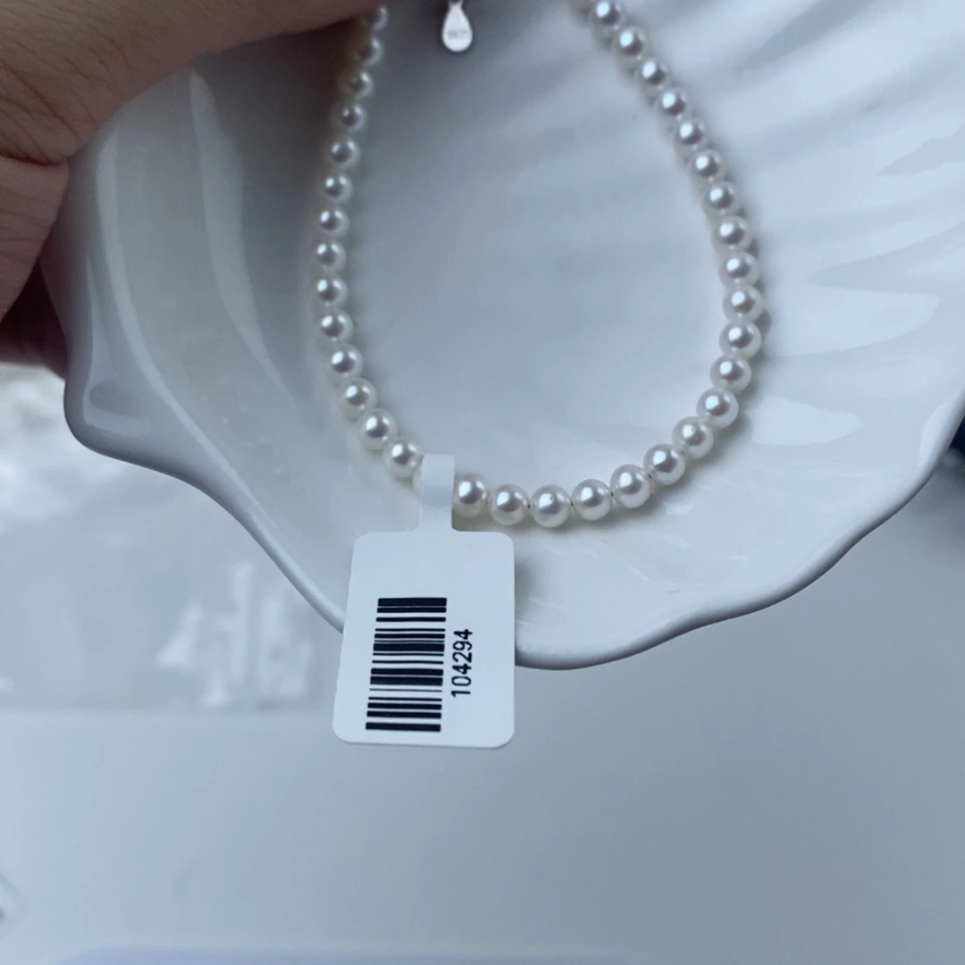 银S925镶嵌淡水珍珠项链104294