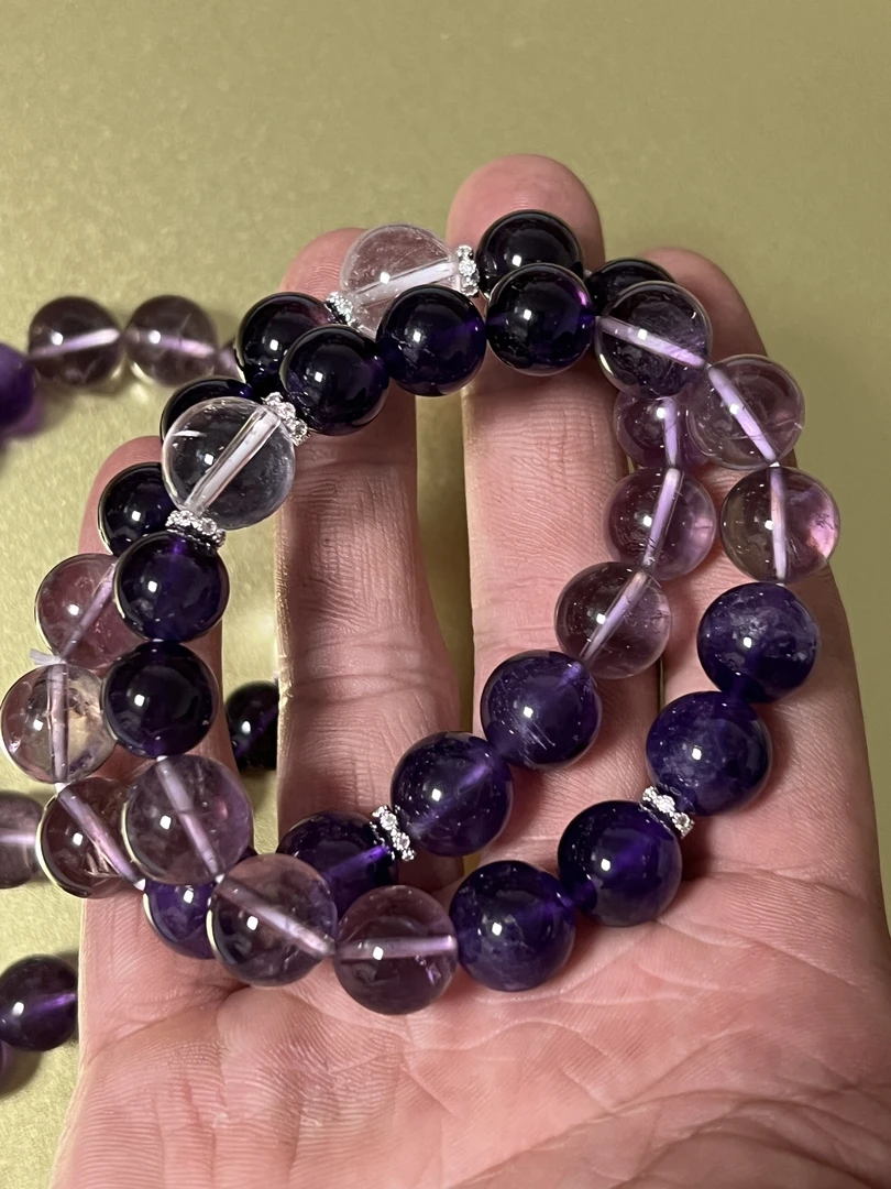 铜合金亚克力手链 超紫手链上岸好运手链高颜值小众诸事顺利！