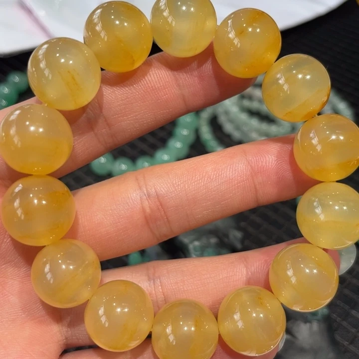 石英质玉（黄龙玉）未镶嵌手串