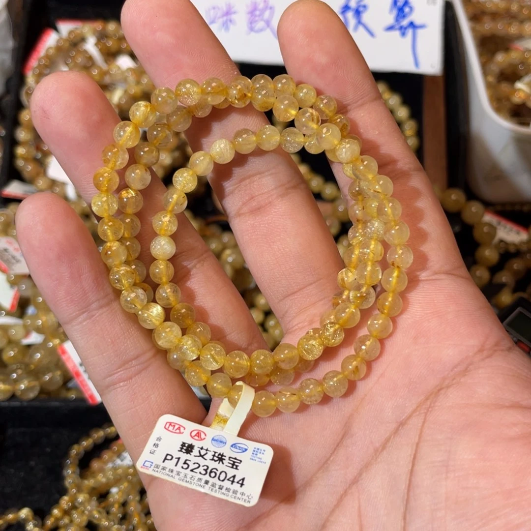 发晶手串未镶嵌卡5.5