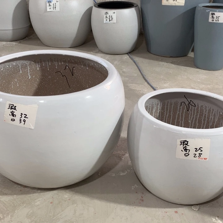【闪购商品】高温陶瓷花盆默认瑕疵