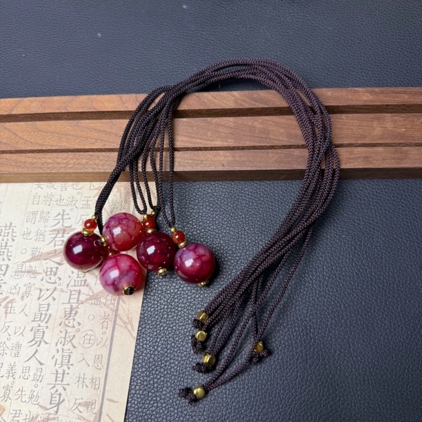 高端奢饰精美龙鳞玛瑙圆珠吊坠 D049多样性发